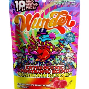 wunder mushroom gummies 7500mg blend + 20mg thc p